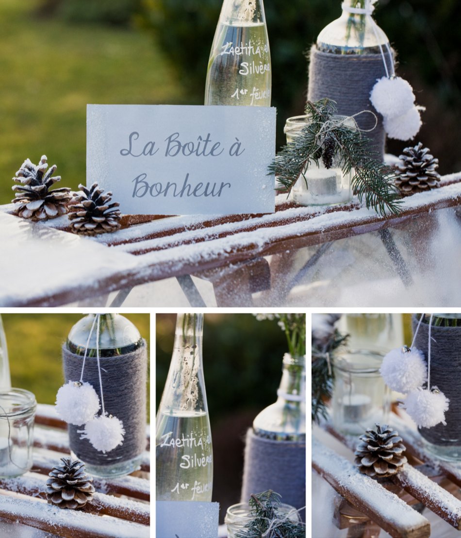 Décoration de mariage hivernal