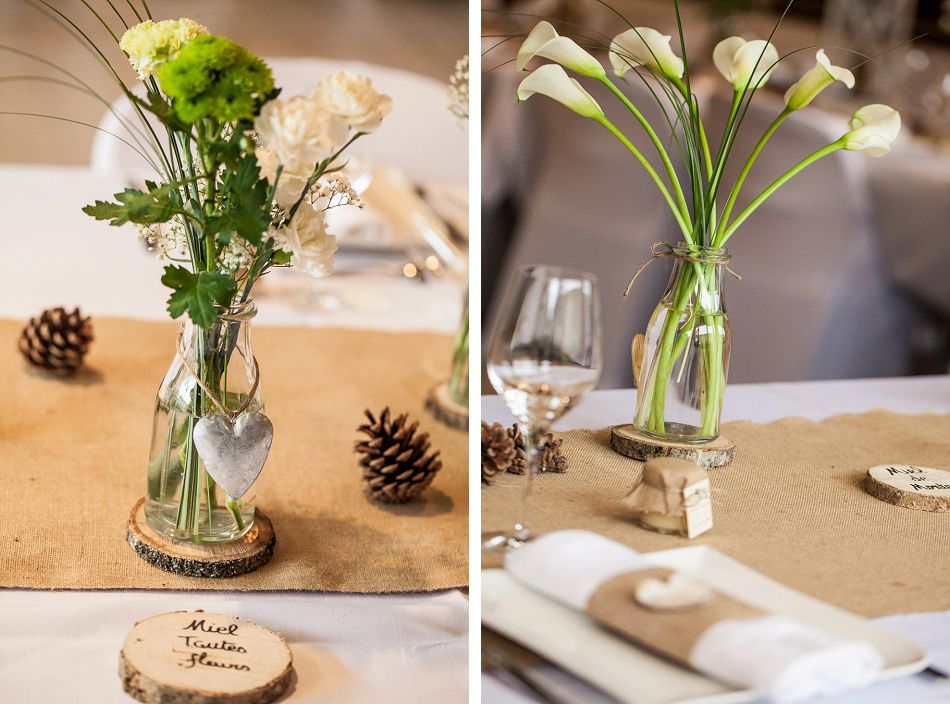 Décoration de mariage rustique champêtre en Savoie