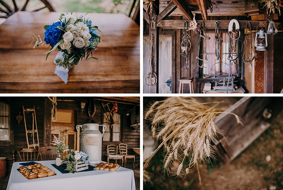 un mariage liberty et bleu dans un ranch en Alsace Lorraine