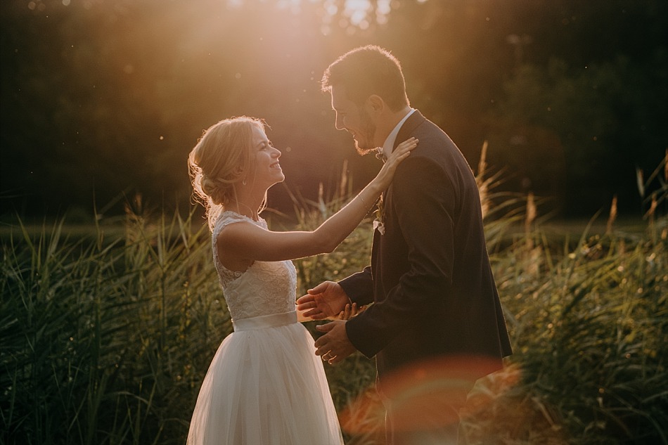 un mariage liberty et bleu dans un étang en Alsace Lorraine