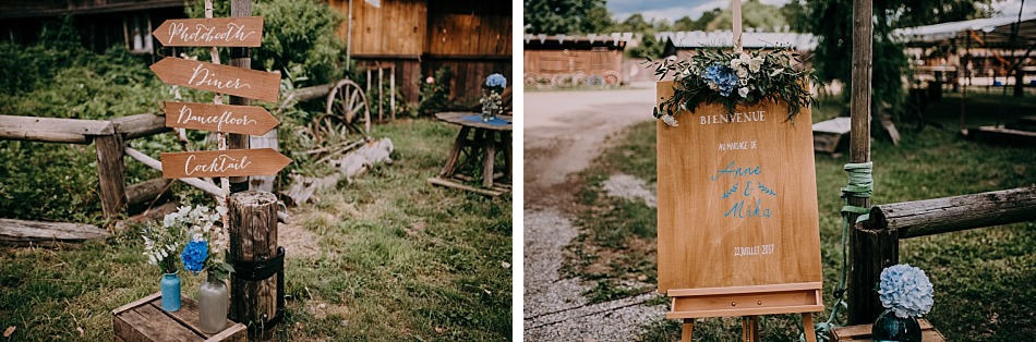 un mariage liberty et bleu dans un ranch en Alsace Lorraine