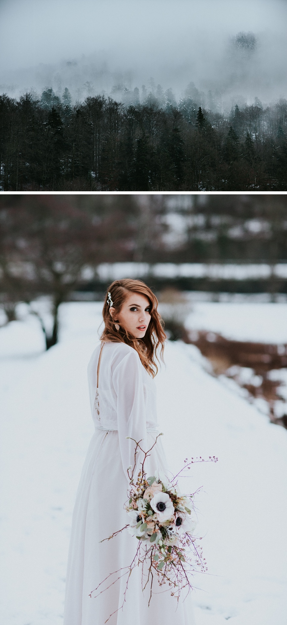 mariage elopement mineral et hivernal