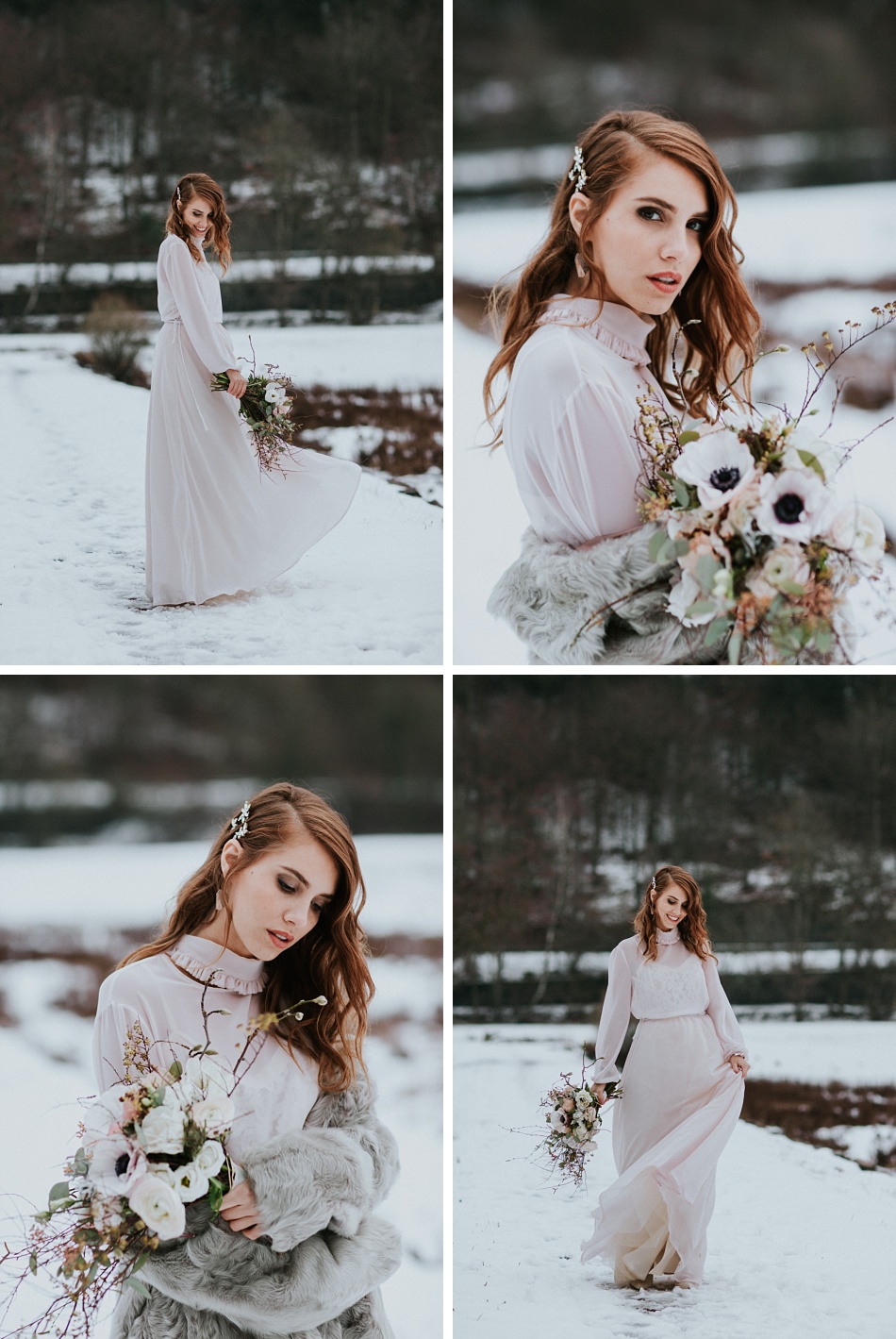 mariage elopement mineral et hivernal