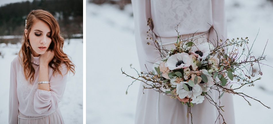 mariage elopement mineral et hivernal