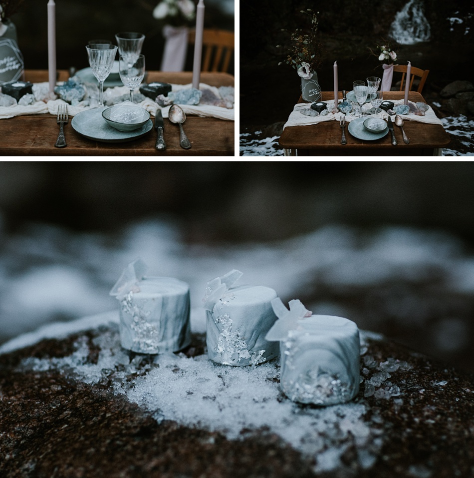 mariage elopement mineral et hivernal