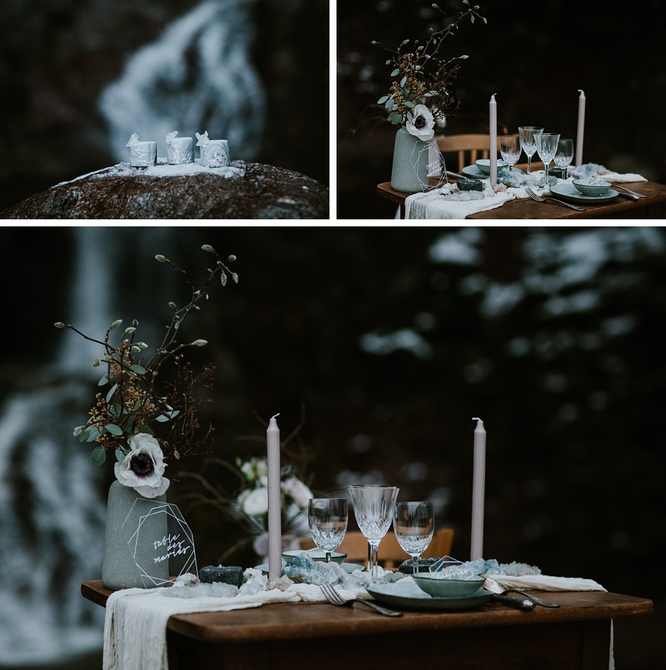 mariage elopement mineral et hivernal