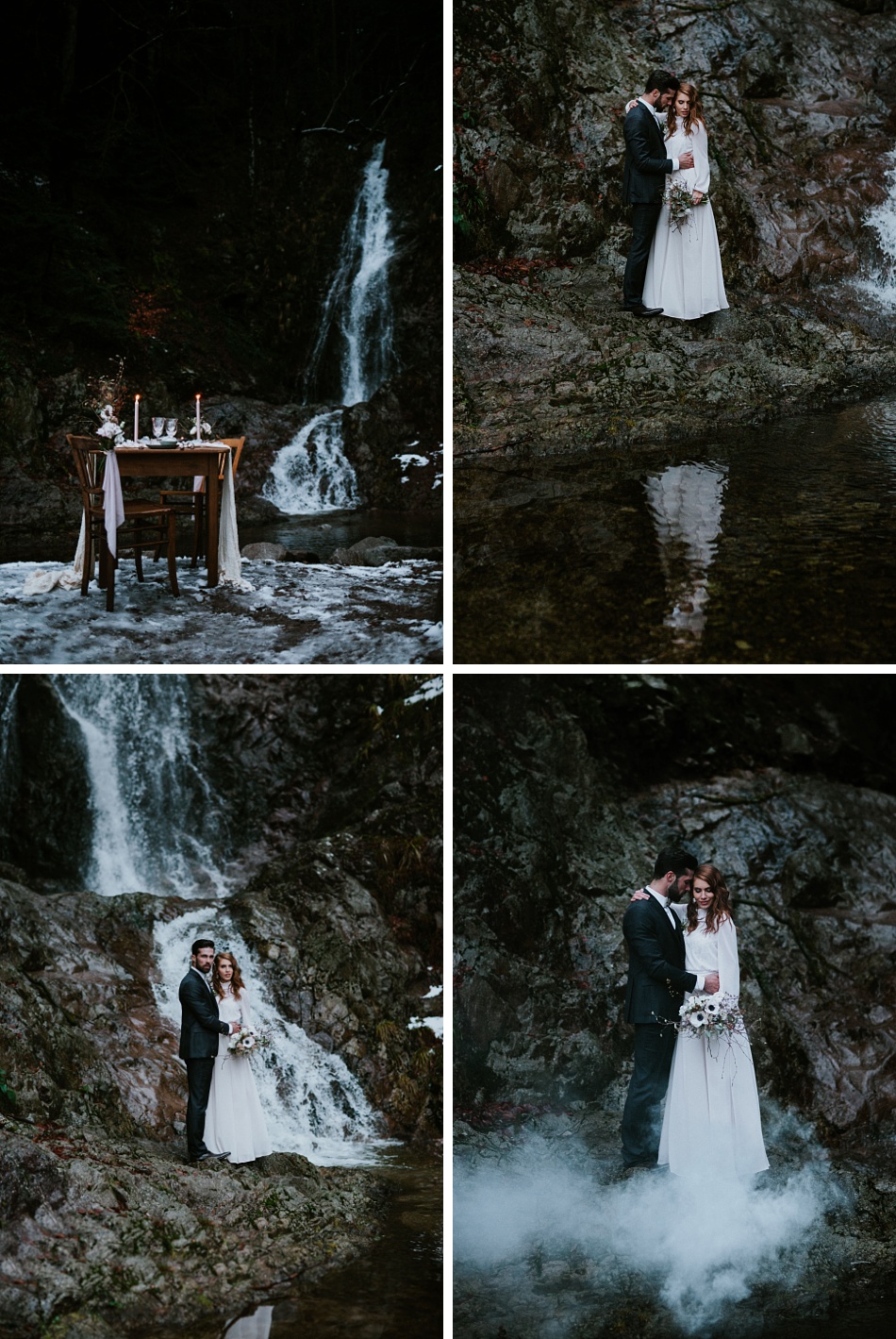 mariage elopement mineral et hivernal