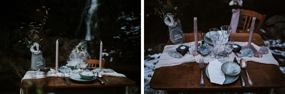 mariage elopement mineral et hivernal