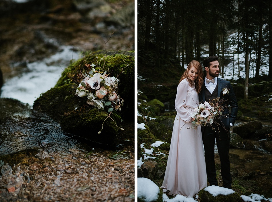 mariage elopement mineral et hivernal