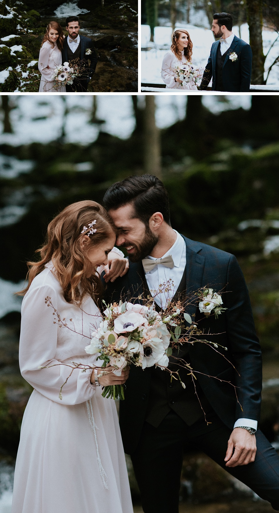 mariage elopement mineral et hivernal