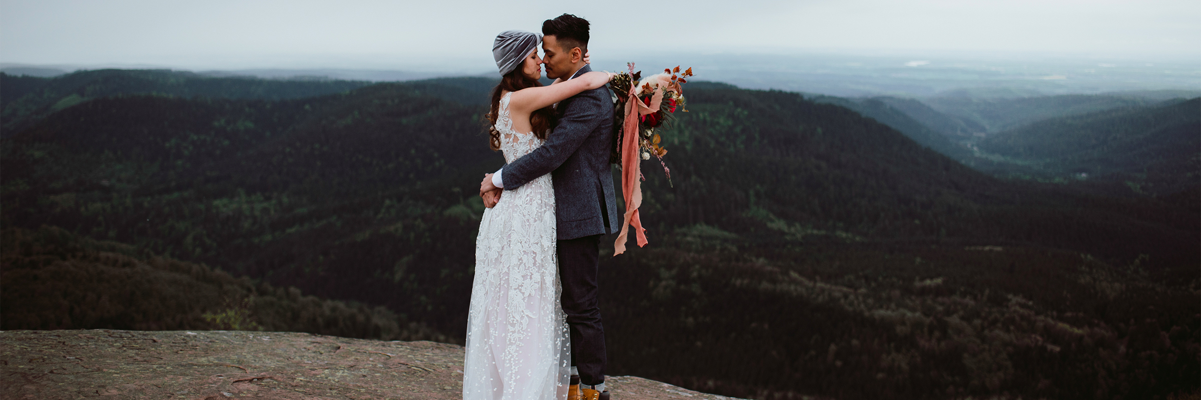 un elopement boho en Alsace