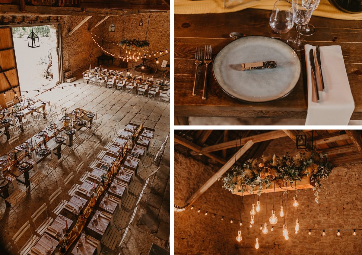 mariage bohème dans une grange alsace