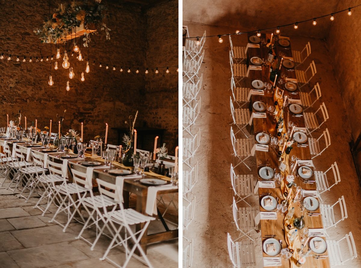 décoration de mariage bohème grange alsace