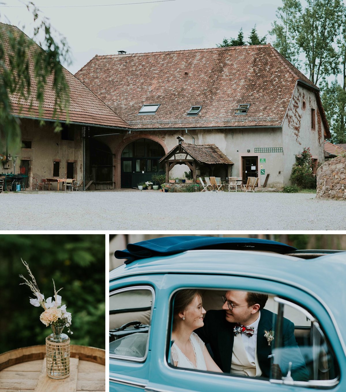 mariage bohème chic/folk au domaine de saint loup en Alsace