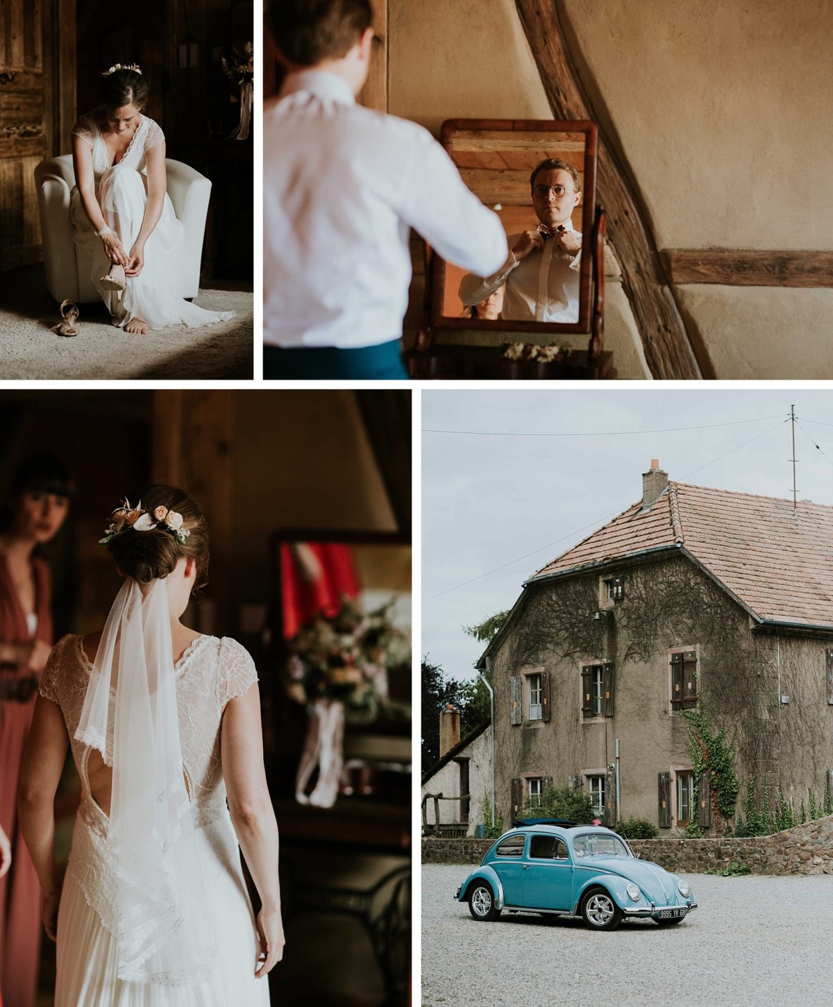 mariage bohème chic/folk au domaine de saint loup en Alsace