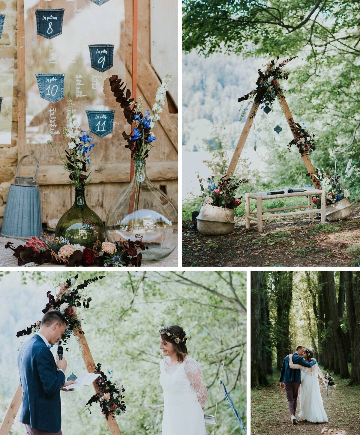 mariage folk jeans au morimont cérémonie laique