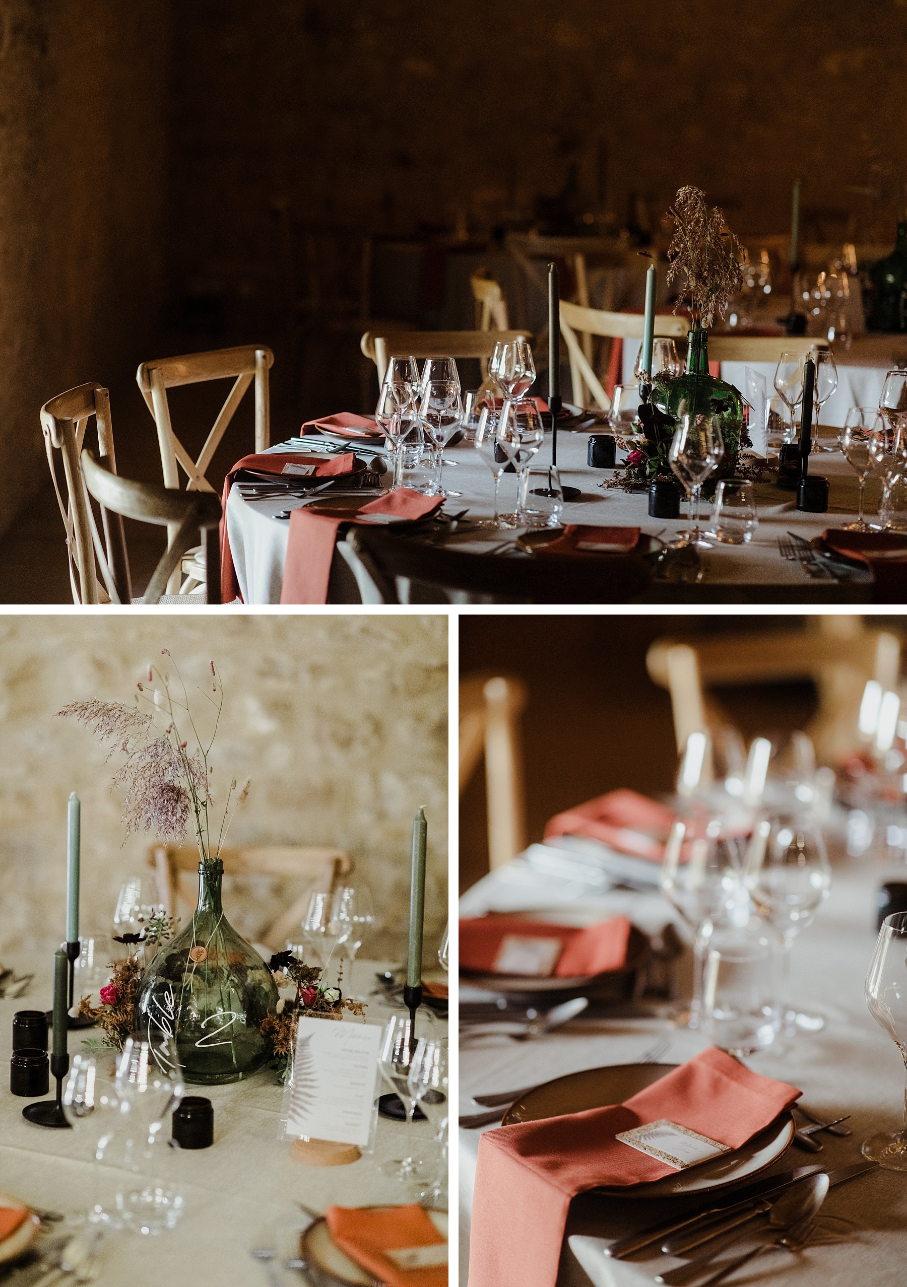 mariage brique au clos de Lorraine table