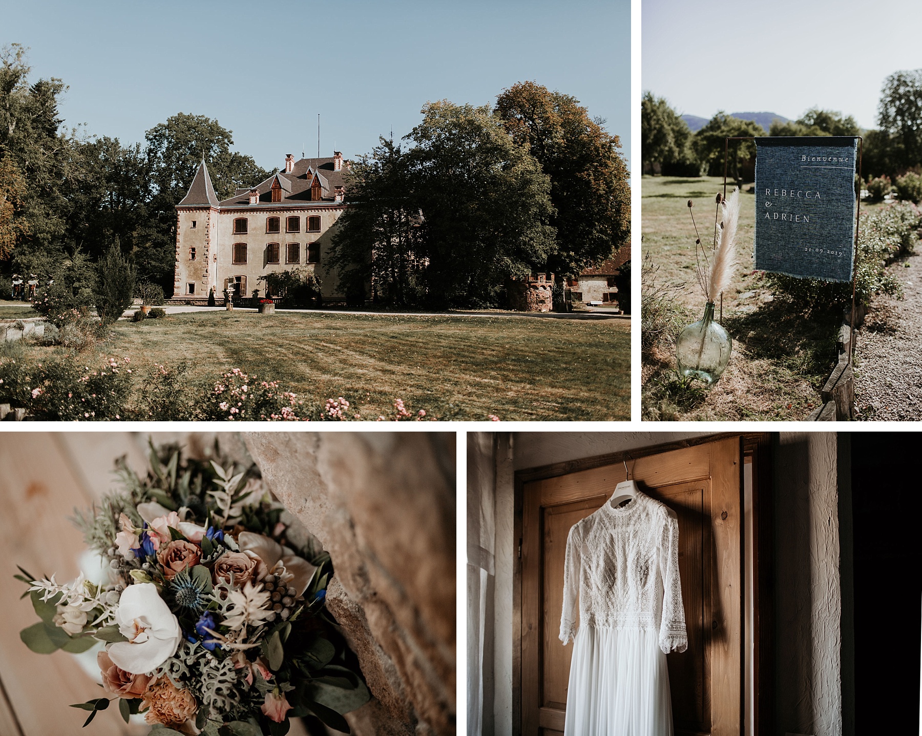 mariage romatinque au château de Thanvillé