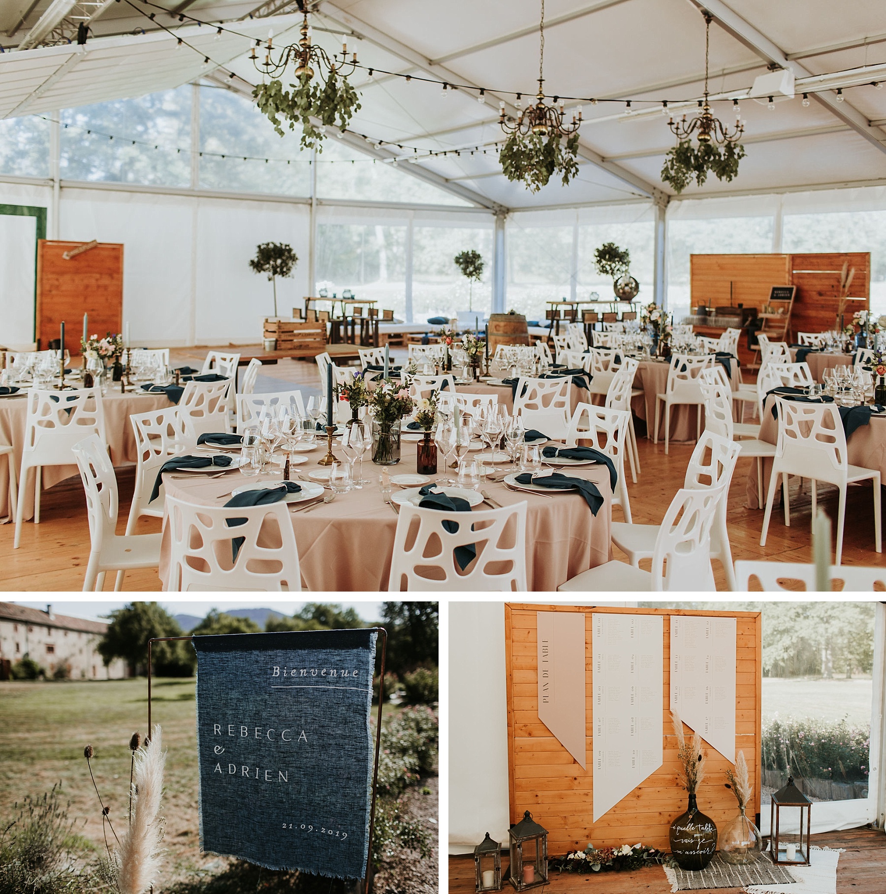 mariage romantique au château de Thanvillé déco