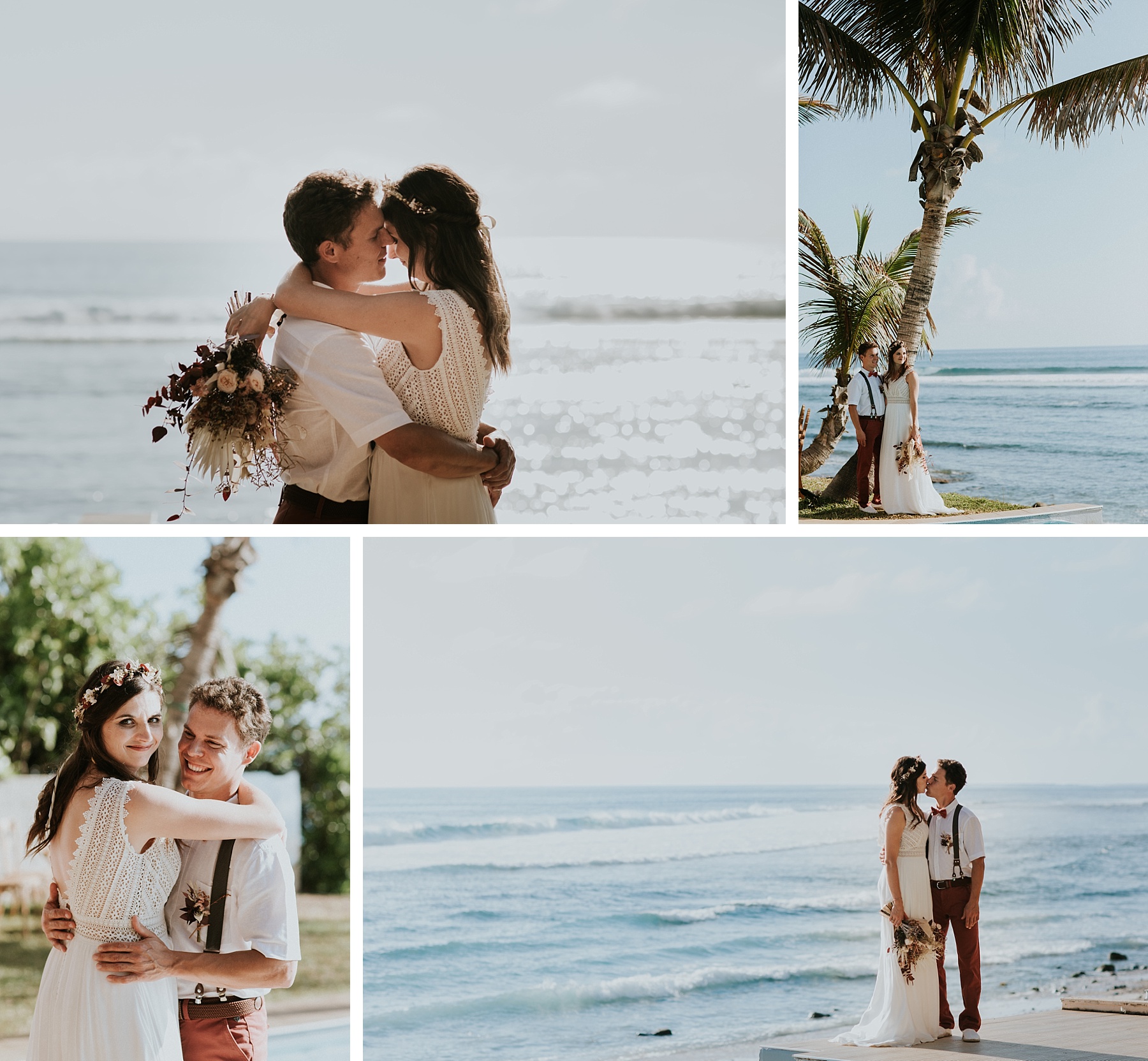 mariage plage la réunion couple