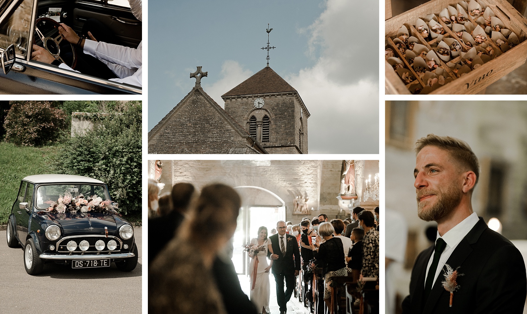 cérémonie religieuse mariage rose chateau de Barbirey