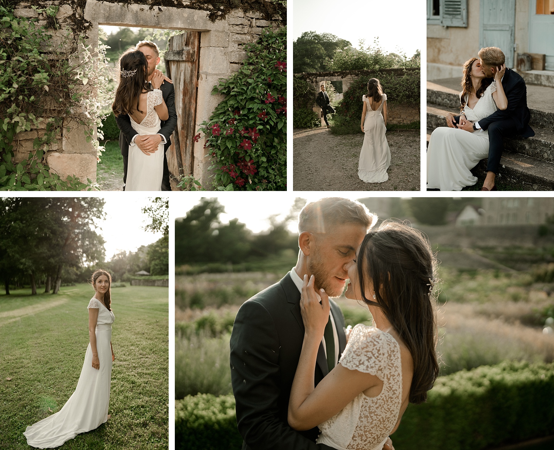 couple mariage rose chateau de Barbirey