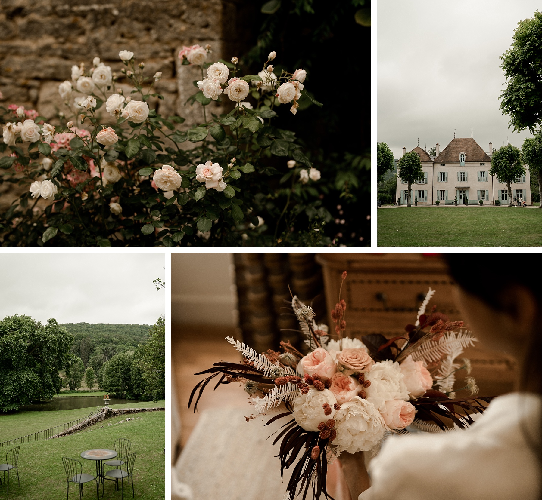 préparatifs mariage rose chateau de Barbirey