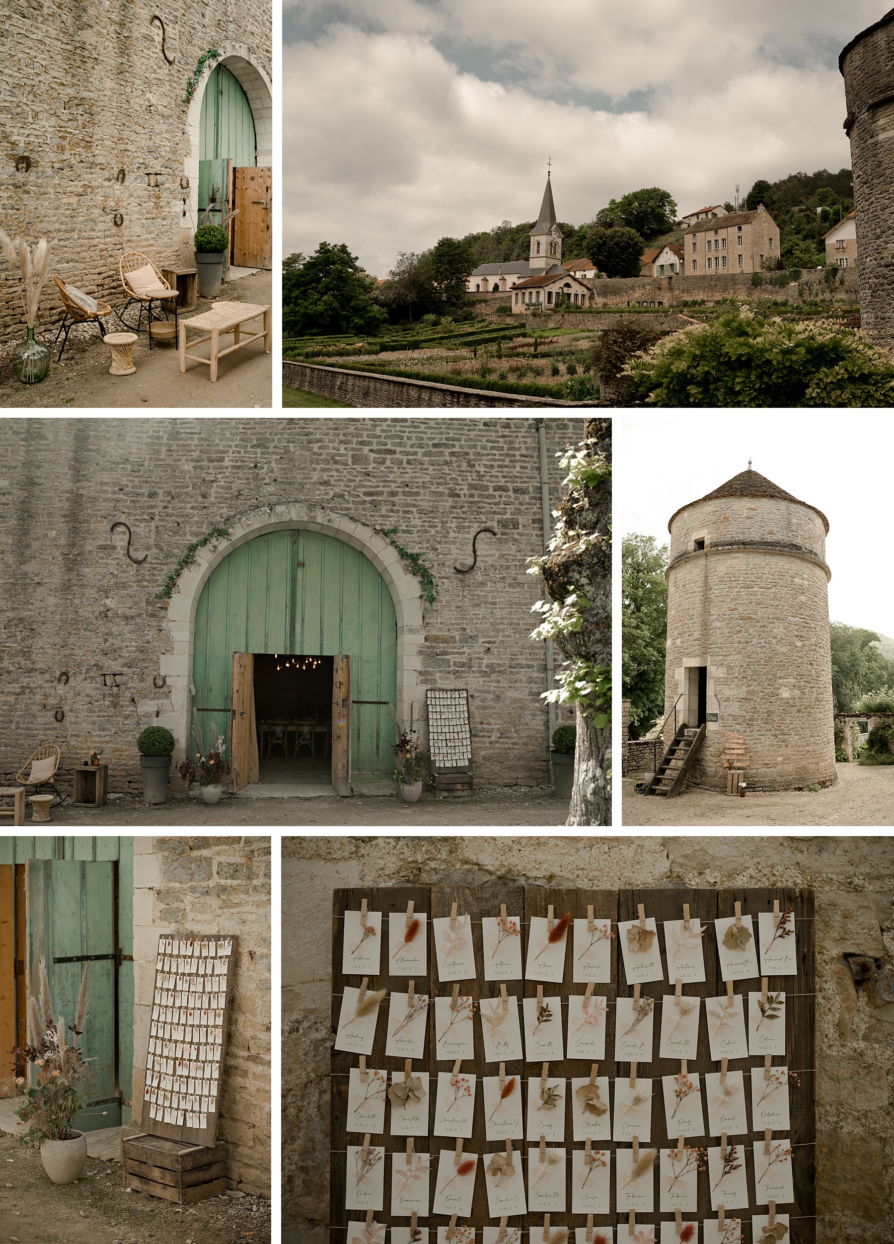 plan de table mariage rose chateau de Barbirey