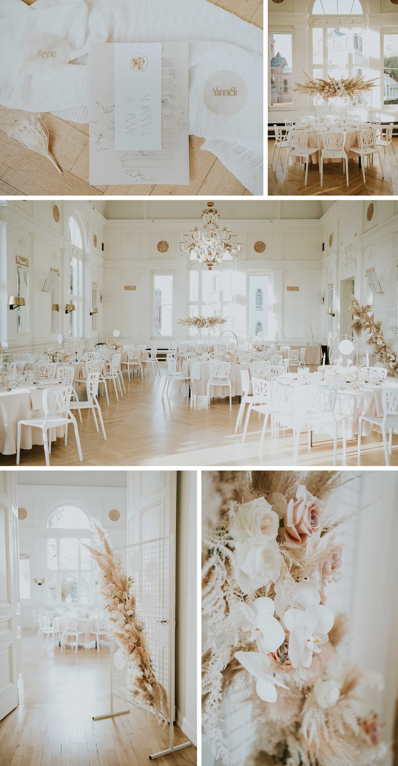 décoration mariage moderne blanc villa sturm