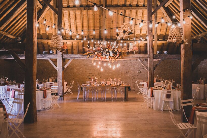 salle mariage terracotta au Clos de Lorraine