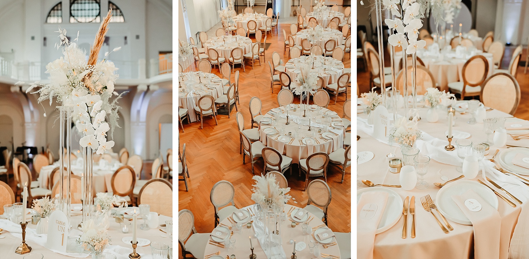 Mariage blanc musée Unterlinden centres de table