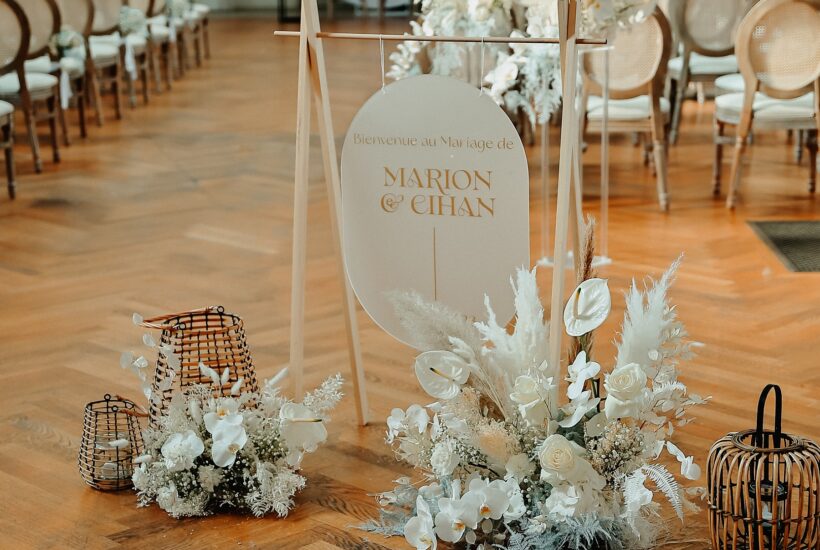 Mariage blanc musée Unterlinden panneau de bienvenue