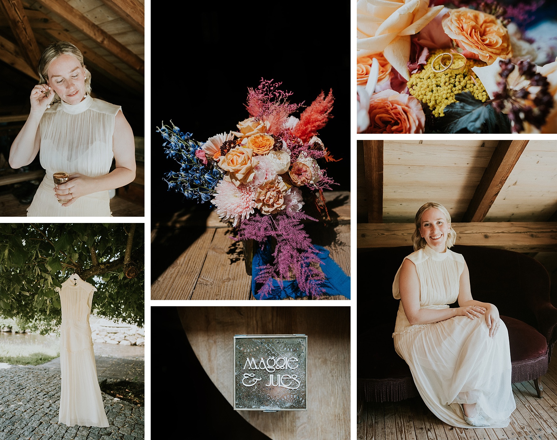 colorful wedding bride