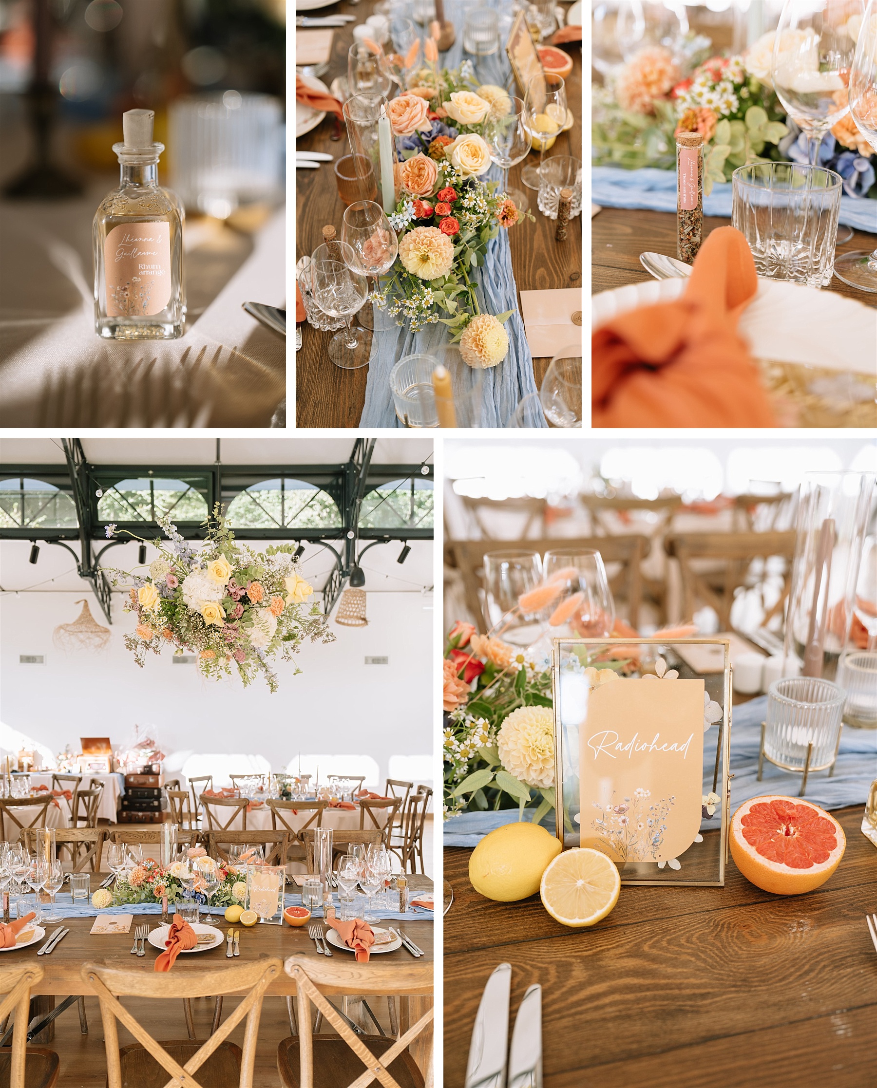 table d'honneur décoration mariage vintage coloré