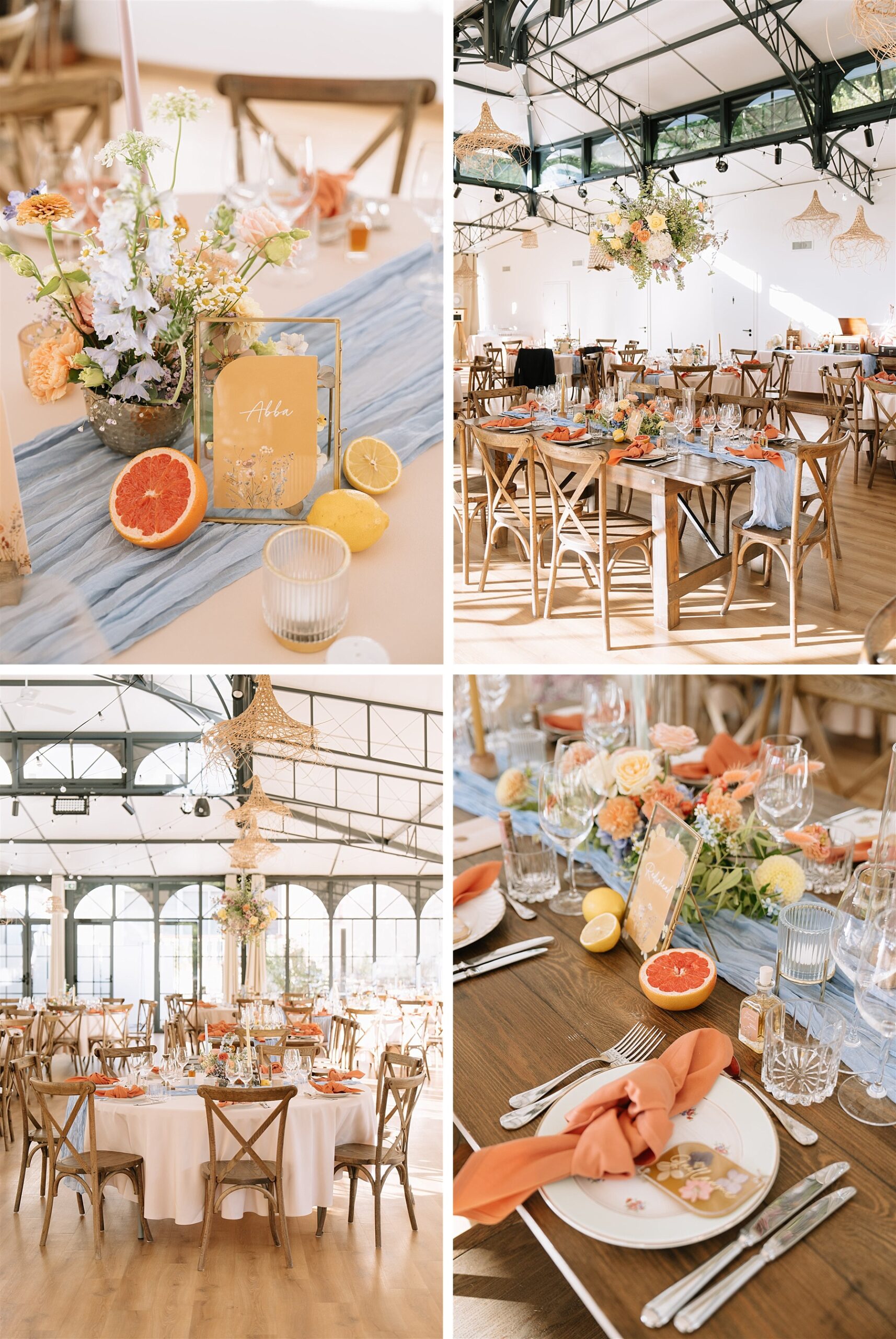 salle mariage vintage coloré orangerie du manoir